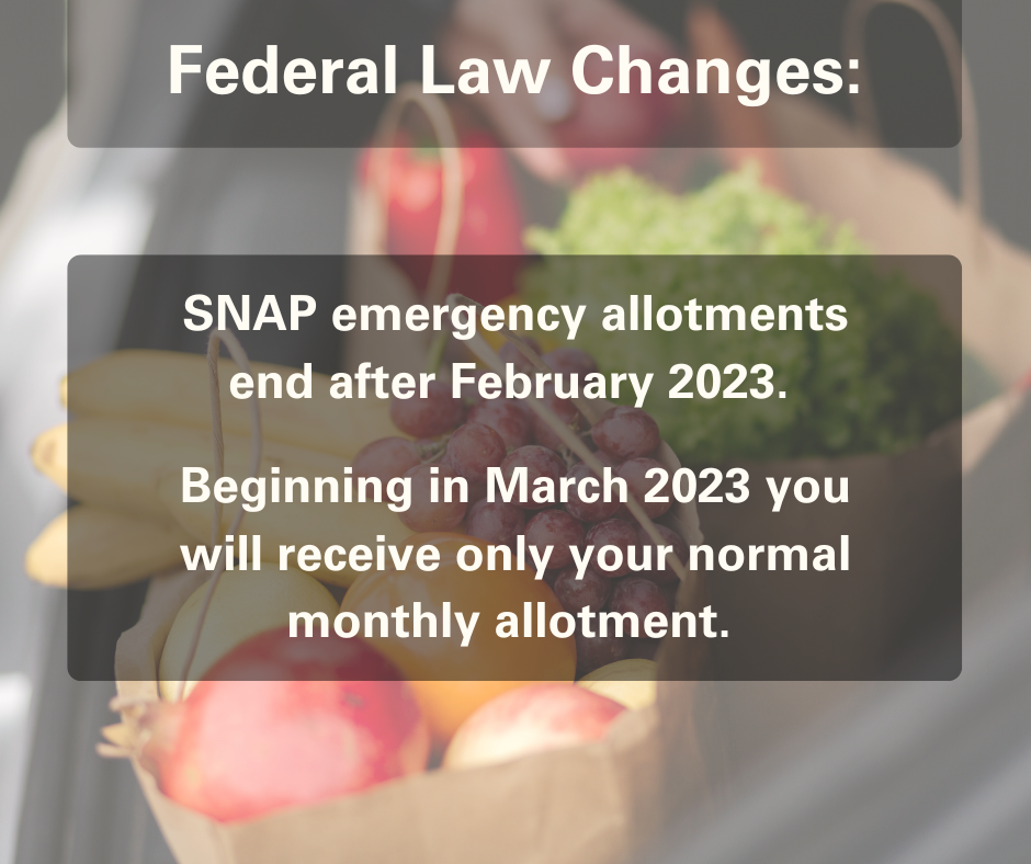 Read more about the article SNAP – Federal Law Changes